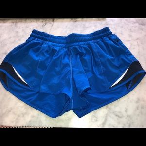 Blue Lululemon running shorts